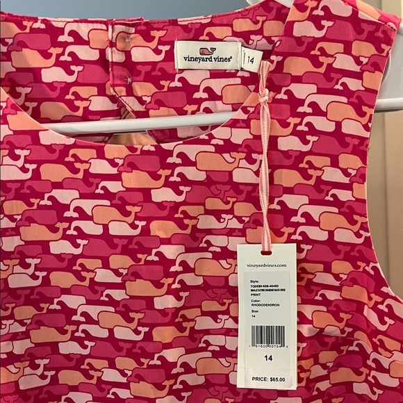 Vineyard Vines Pink and White Girls Dress - Picture 2 of 4